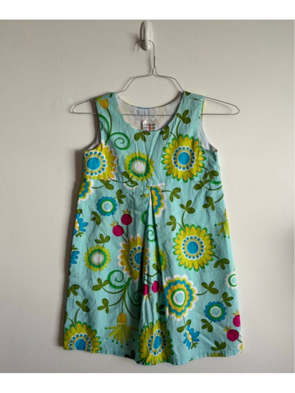 Girls C.W.D. Kids Blue Floral Casual Dress Size 10
